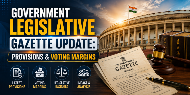 Government Legislative Gazette Update: Bill & Voting
