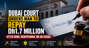Dubai Disappearing Ink Cheque Case: Court Orders Dh1.7 Million Repayment