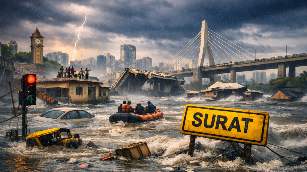 Surat Under Water: Heavy Rains Expose Crumbling City Infrastructure