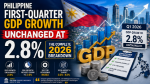 PH First-Quarter GDP Growth Unchanged at 2.8%