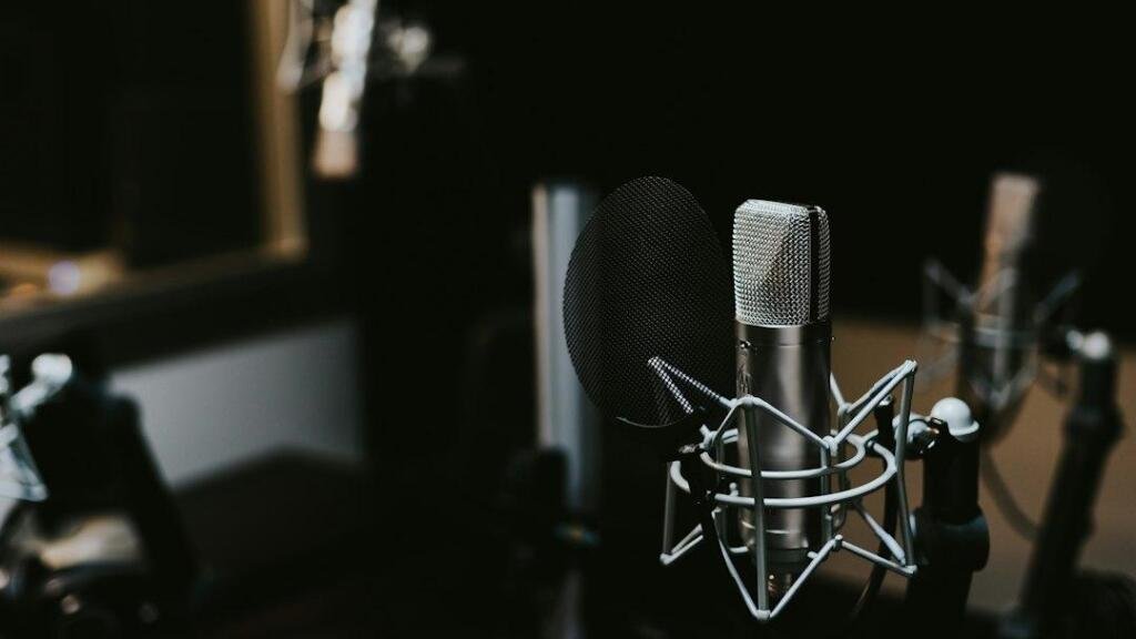 Studio microphone representing audio advertising ROI and media budget planning