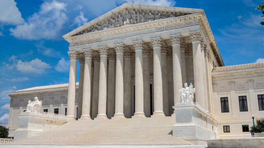 United States Supreme Court building for coverage of the Boulder climate case involving Exxon and Suncor