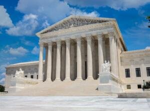 United States Supreme Court building for coverage of the Boulder climate case involving Exxon and Suncor