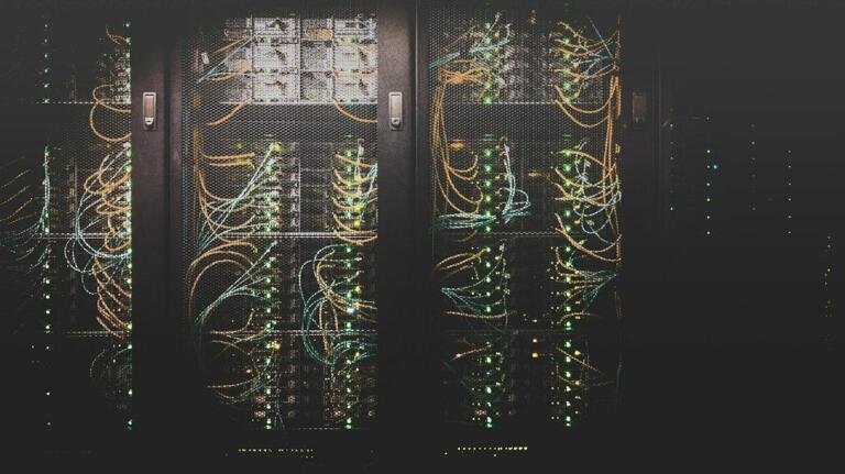 AI server infrastructure illustrating Mistral Large 4 and open-weight artificial intelligence