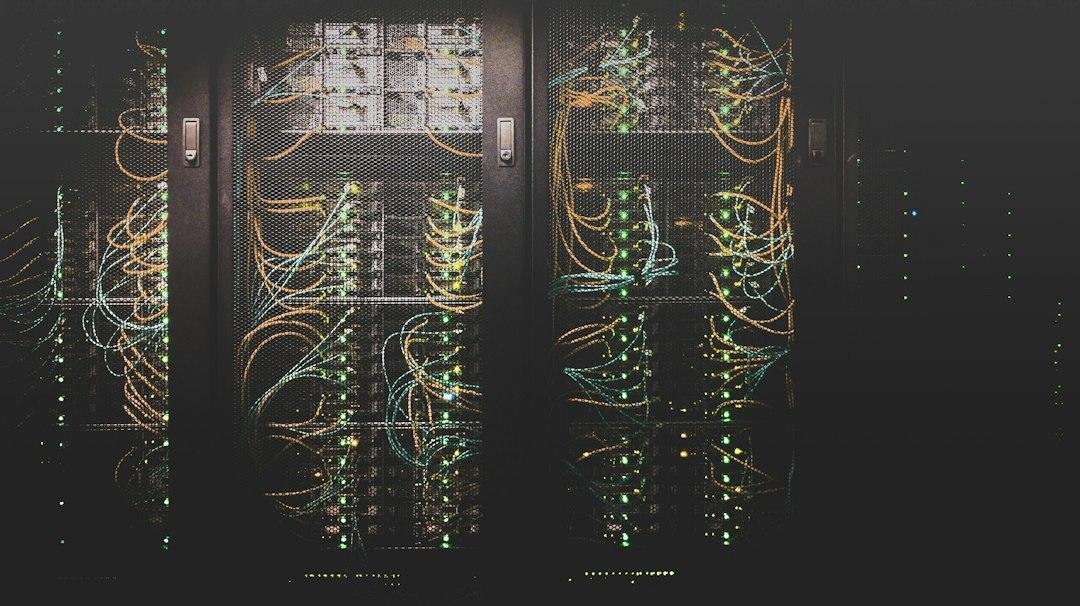 Server racks illustrating compute infrastructure used by AI models