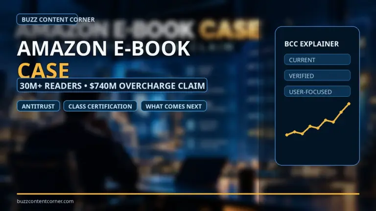 Amazon e-book antitrust case editorial banner about the proposed class and overcharge claim