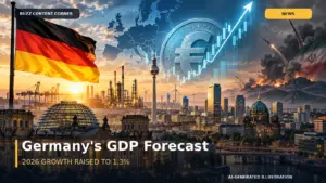 AI-generated illustration of Germany's GDP forecast and manufacturing economy