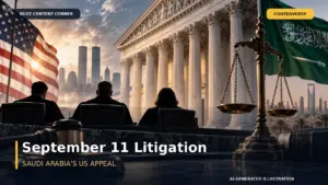 AI-generated courtroom illustration representing September 11 civil litigation appeal