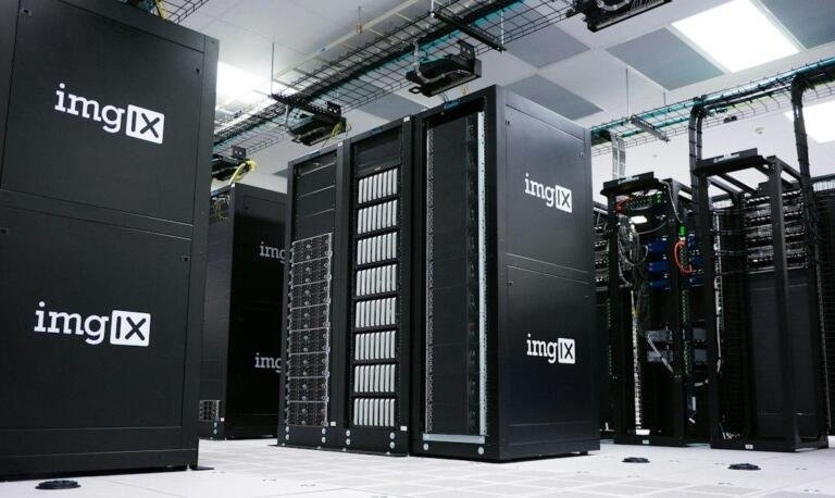 Illustrative server infrastructure for IBM DARPA quantum computing article; not an IBM quantum processor