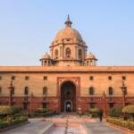Illustrative courthouse architecture, not a photograph of the National Herald hearing