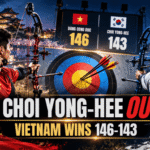 Dang Cong Duc defeats Choi Yong-hee 146-143 in 2026 Asian Games compound archery quarterfinal