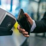 Contactless digital payment at a merchant terminal, not an official UPI announcement
