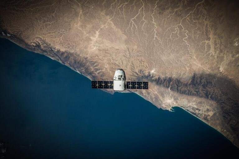Illustrative satellite in orbit for Google Project Suncatcher AI chips in space explainer