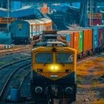 Train at an Indian railway station, illustrative stock photo for PM GatiShakti infrastructure coordination, not a specific government project