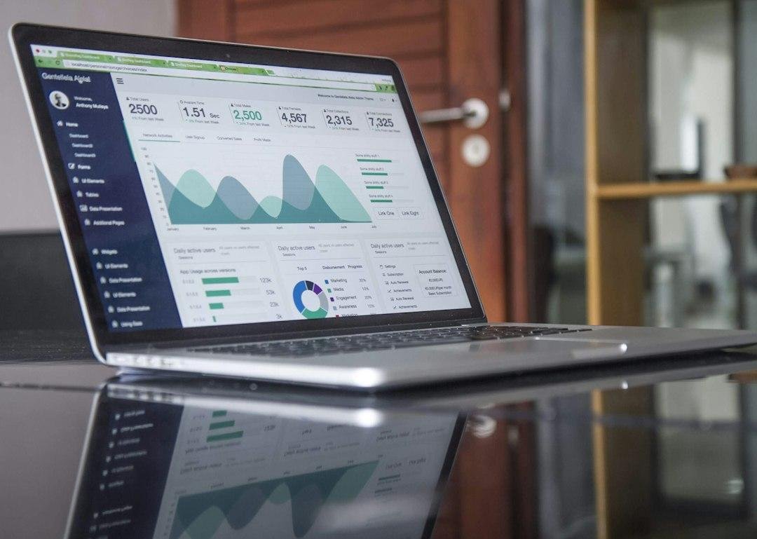 Digital marketing analytics dashboard representing AI search measurement