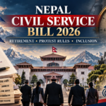 Nepal Federal Civil Service Bill 2026 retirement rules protest restrictions and inclusion provisions