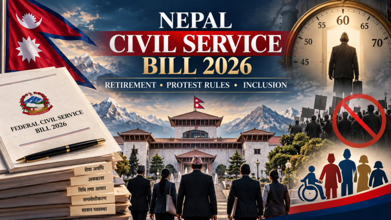 Nepal Federal Civil Service Bill 2026 retirement rules protest restrictions and inclusion provisions