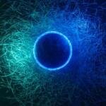 Conceptual quantum technology pattern for DARPA Atom Computing Stage C, not an image of Atom Computing hardware