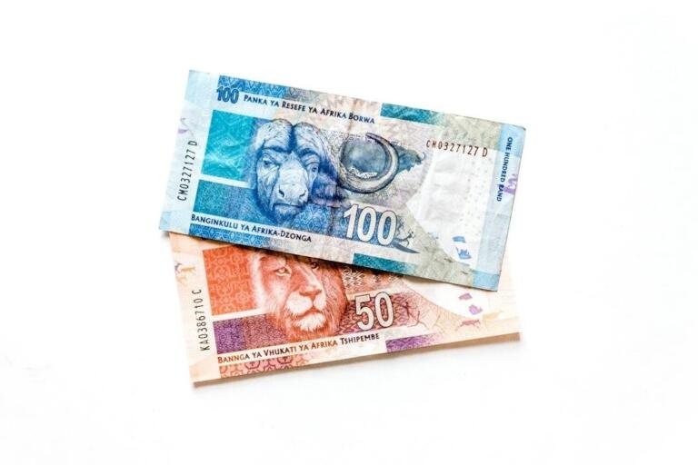South African rand banknotes illustrating the 2026 medium-term budget discussion; stock photo, not an image of the budget presentation