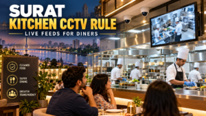 Surat kitchen CCTV rule with live feeds for diners and restaurant transparency